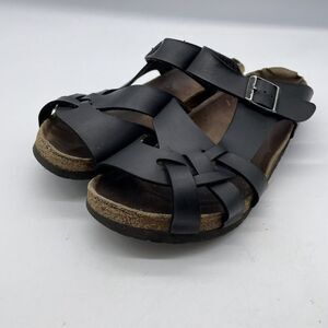 Birkenstock Pisa Women's Sandals EU 39 US 8 Black Slide Buckle Straps See Pictur